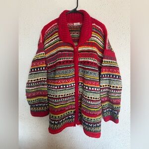 Colorful Peguche Huasi Galeria Fair Isle Wool Sweater